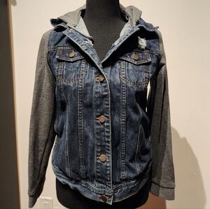 Life in Progress Denim Jacket with Gray Accents